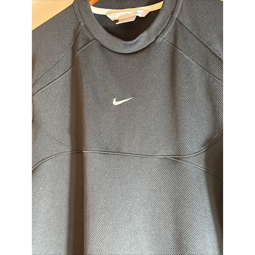 Vintage 90's Nike Center Swoosh Logo Sweatshirt‎ Men's Black Long Sleeve Medium